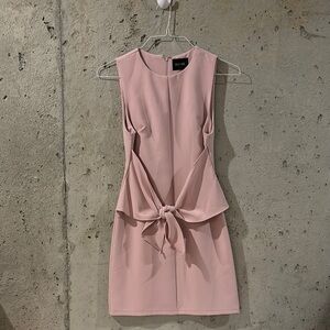 DO+BE Blush Pink Sleeveless Mini Dress with Front Tie